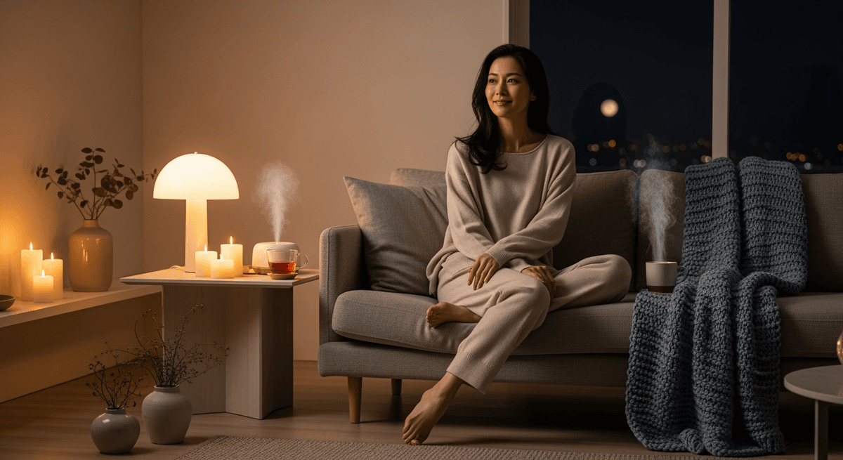 夜のリラックスタイム作り：時間・光・温度・呼吸の4つのポイントで整える就寝前習慣