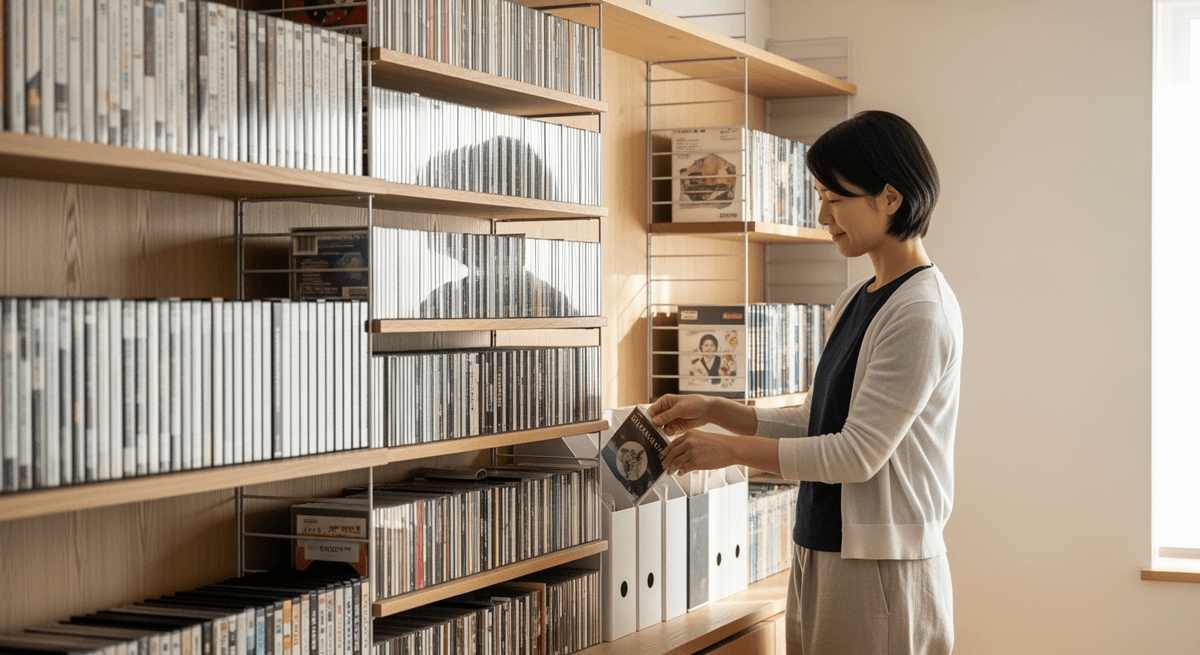 3分でCD・DVD収納の見積もりが完了！10mm換算で棚幅を即算出するコツ