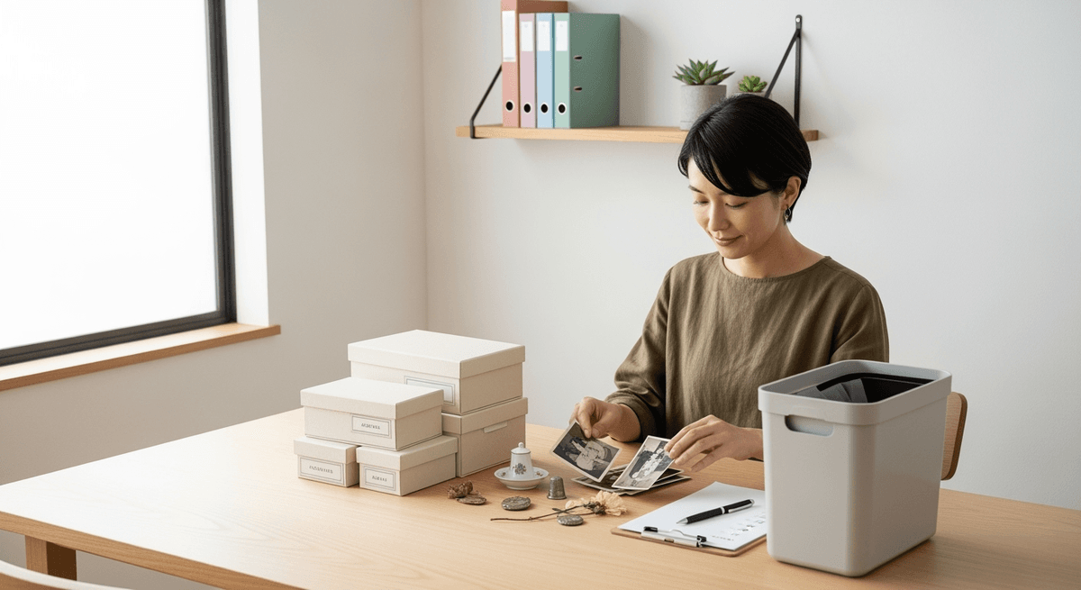 【後悔しない】遺品整理の進め方│5つの段取りと実例で心を守る