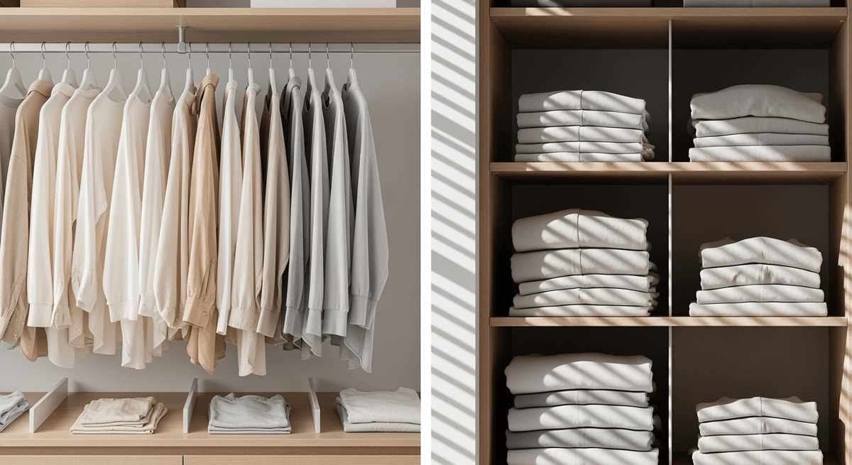 忙しい40代が試してわかった「ハンガー vs 畳む」収納の正解―時短になるのはどっち？
