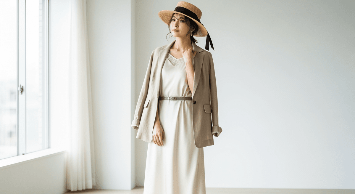 6〜8cmつばがコツ！40代が帽子で印象激変する「面バランス」の法則