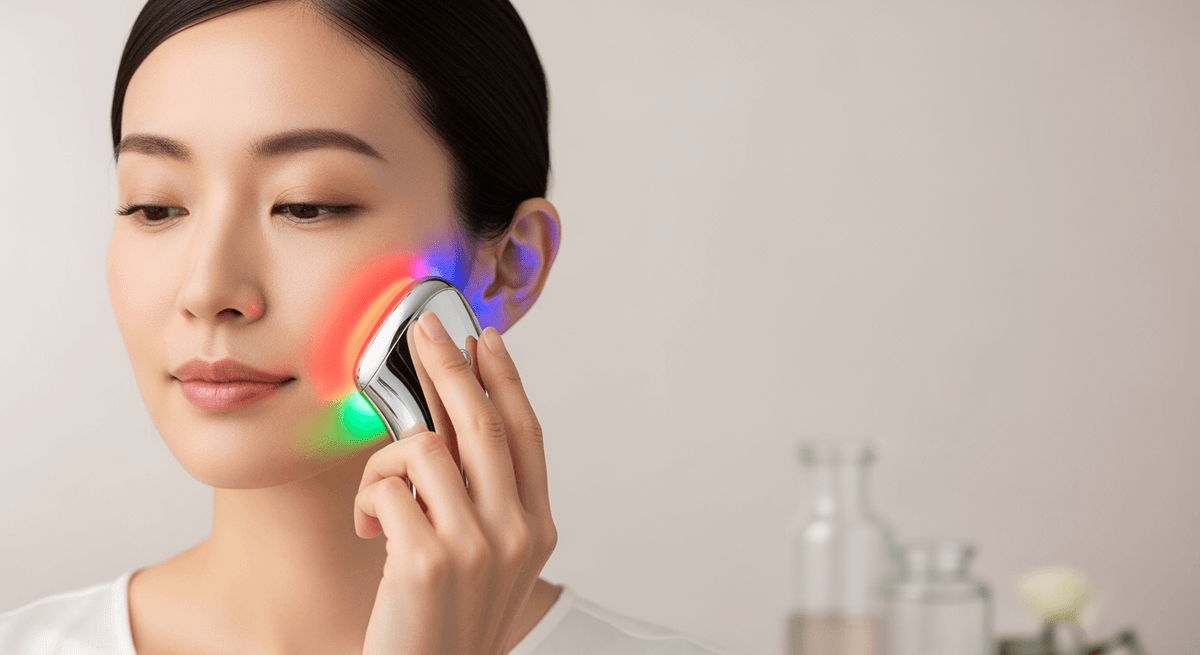 LED美顔器の色（波長）別の働きと選び方 — 赤（633nm）・青（415nm）・近赤外（830nm）の違い
