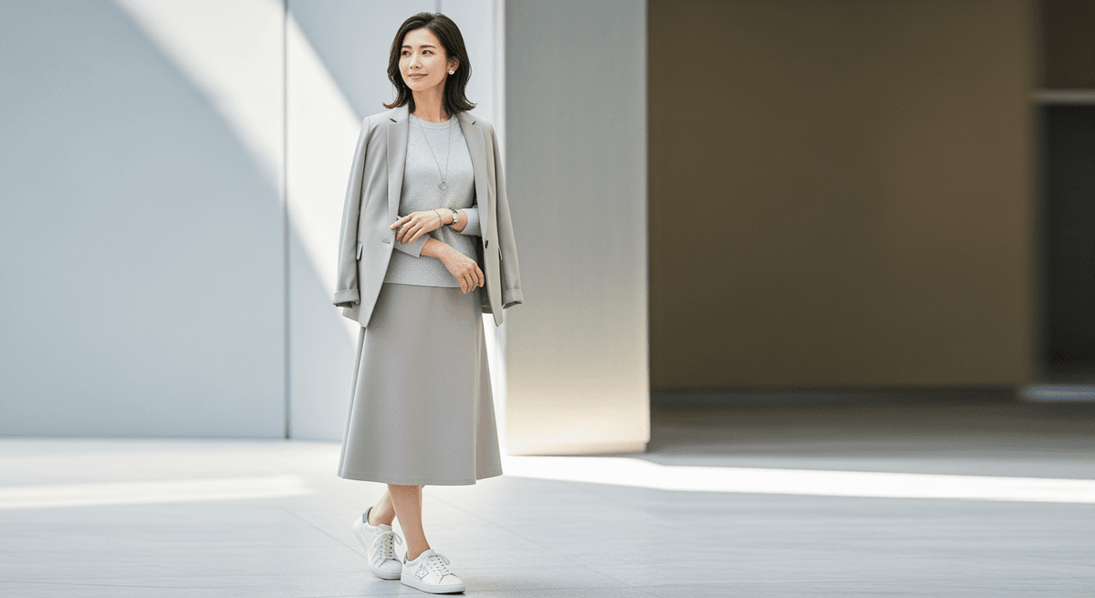 迷いがちな大人コーデが3つの軸だけで簡単に決まる！きれいめカジュアルの法則