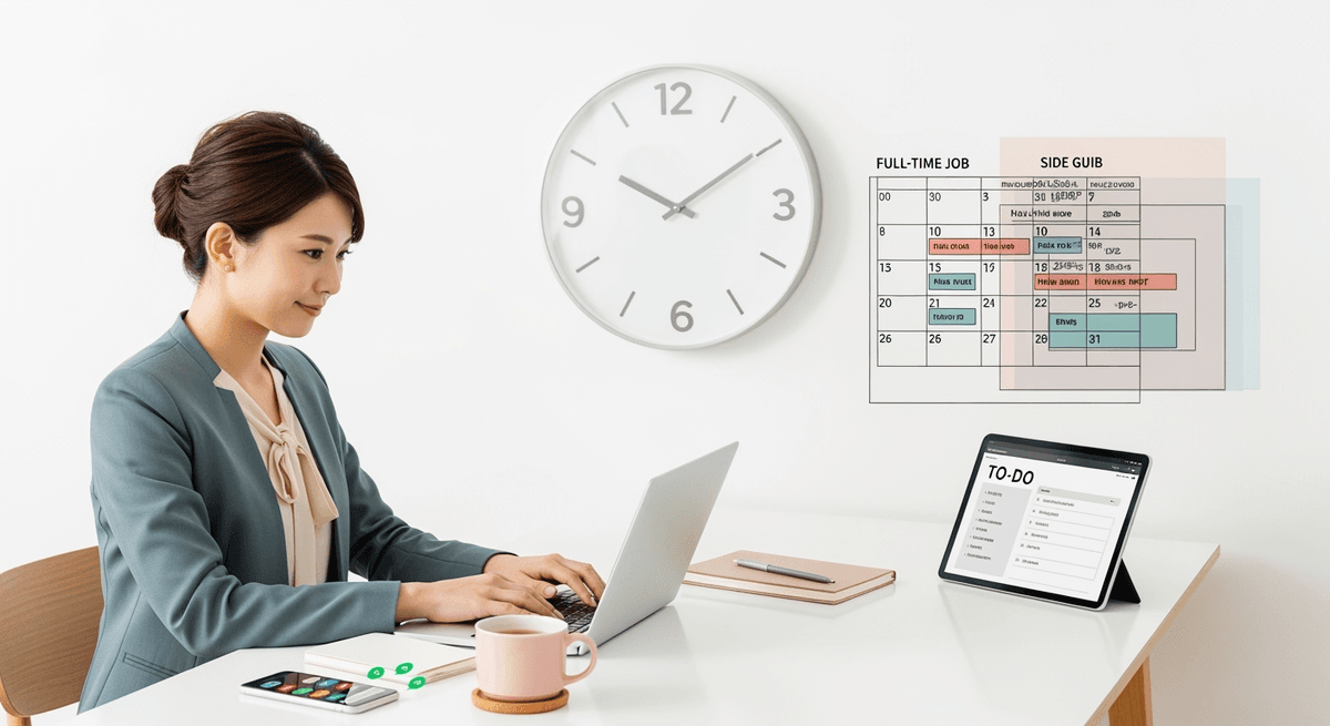 忙しい40代でも続く「週7時間副業術」90分集中×30%余白で月3万円の仕組み