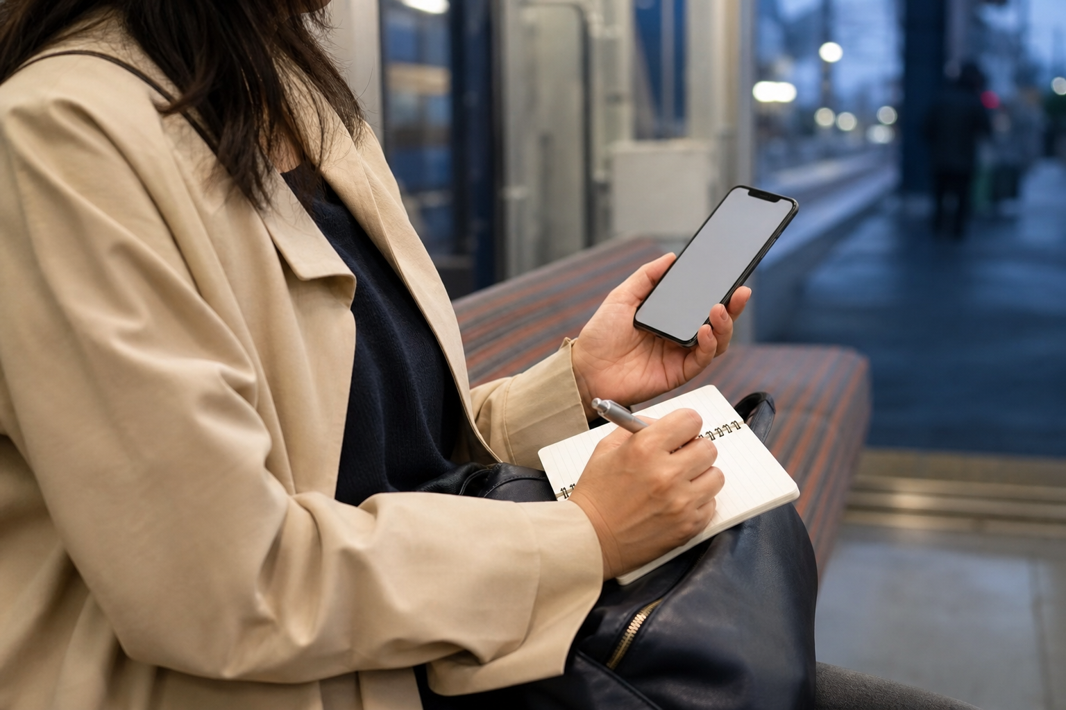 通勤中や夜の5分も、まず記録しておく